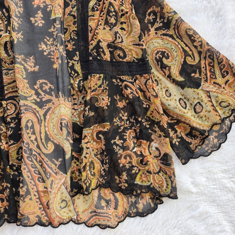 Soft Surroundings Plus Size Sheer Paisley‎ Lace Kimono - Picture 3 of 9